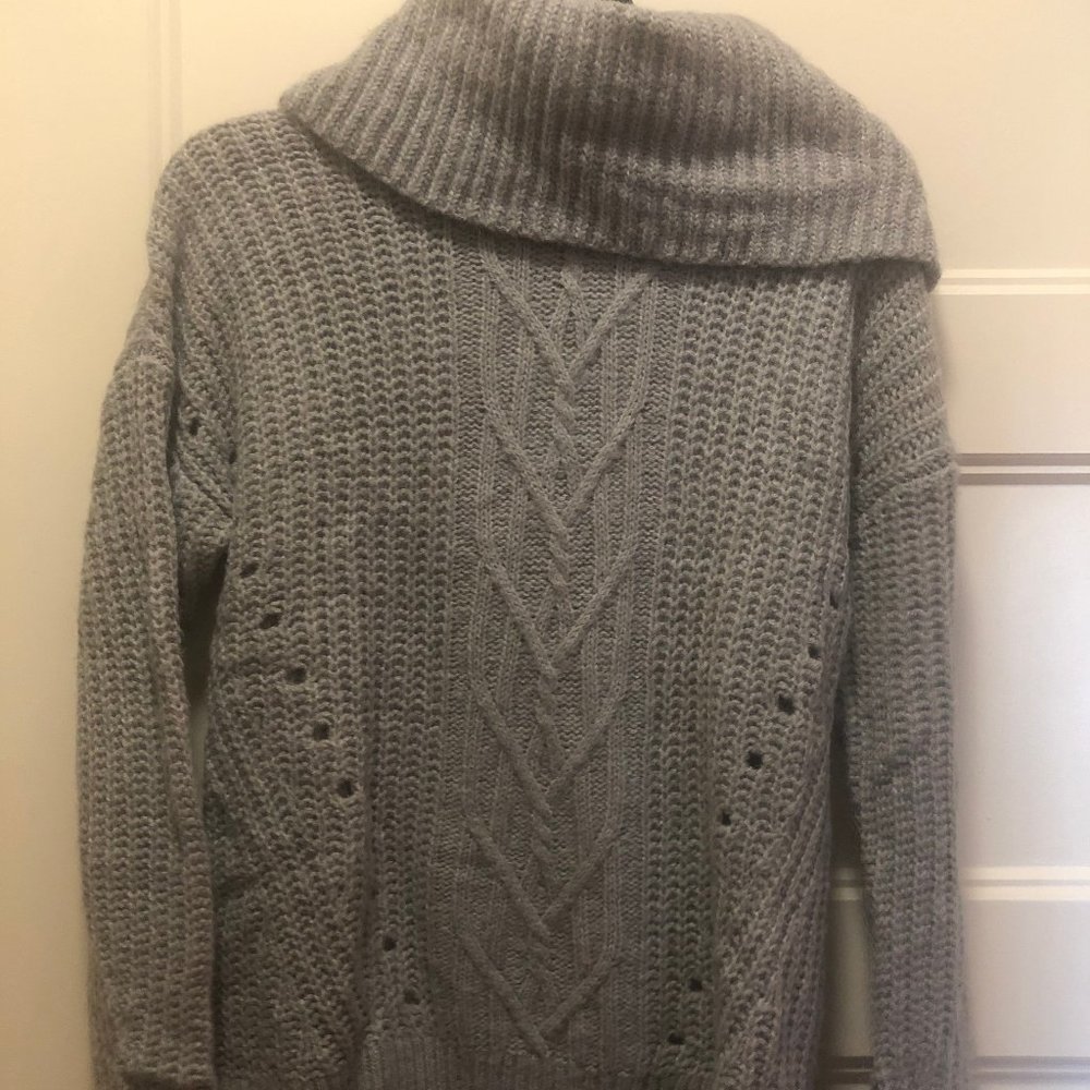 Cable Knit Cowl-Neck Sweater
